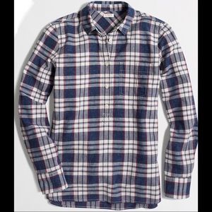 J.Crew Factory - Homespun Popover plaid SZ S